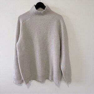 OAK+FORT CHUNKY TURTLENECK RIBBED SWEATER
